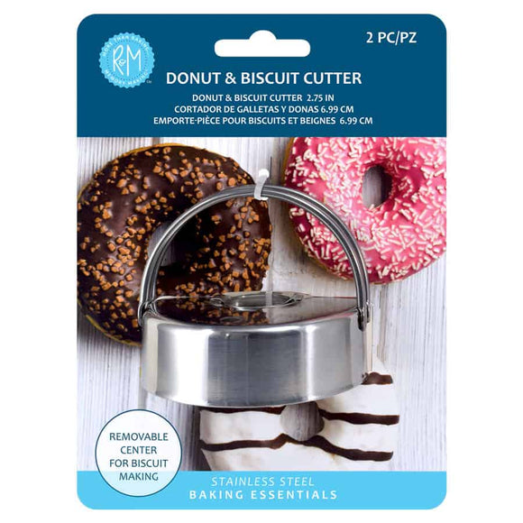 R&M International Stainless Steel Donut and Biscuit Cutter, 2 pc - 2.75