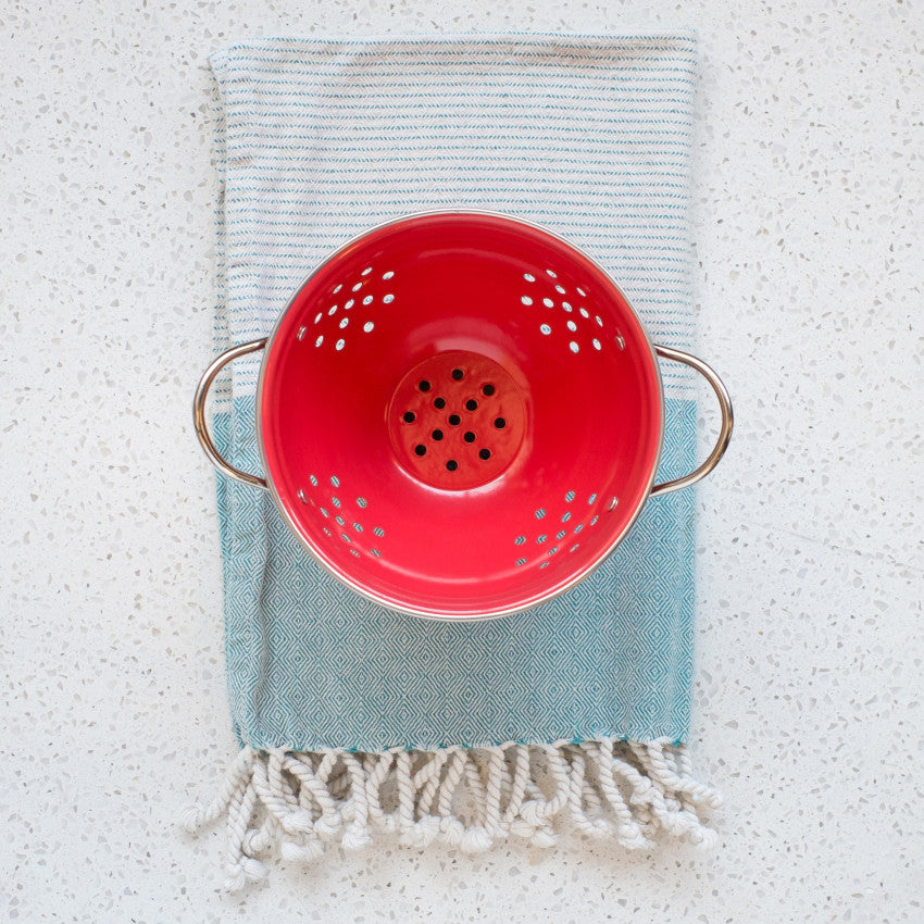 Red deals metal colander