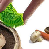 Silicone veggie and fruit washing brush scrubber, green by fusionbrands