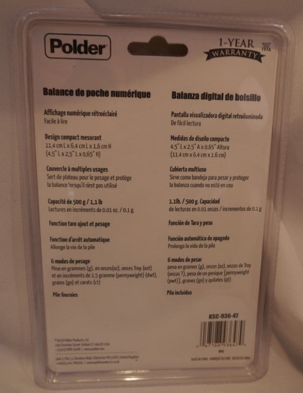 Polder - Digital Scale - Pocket