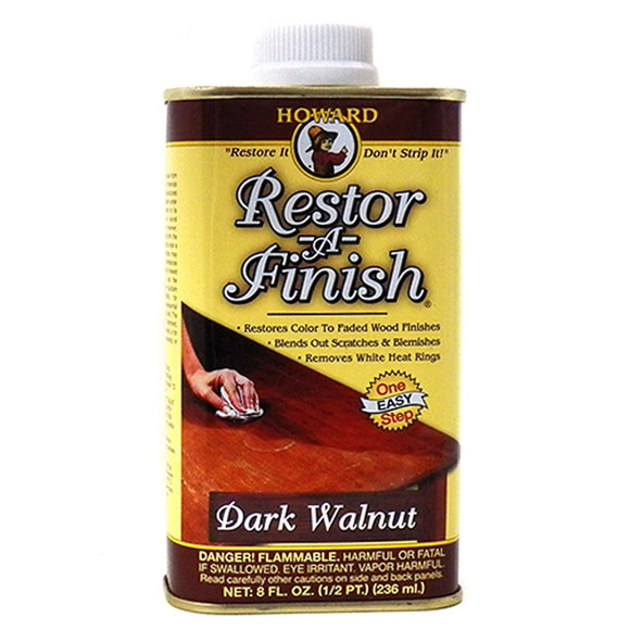 Howard Restor-A-Finish Dark Walnut Tone-16oz