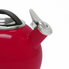 Chantal 1.4 qt. Enamel-on-Steel Sven Tea Kettle - Red