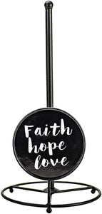 Boston Warehouse Paper Towel Holder-"Faith, Hope, Love"