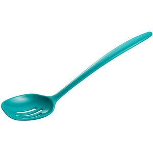 Gourmac Hutzler Melamine Slotted Spoon  12"  Turquoise