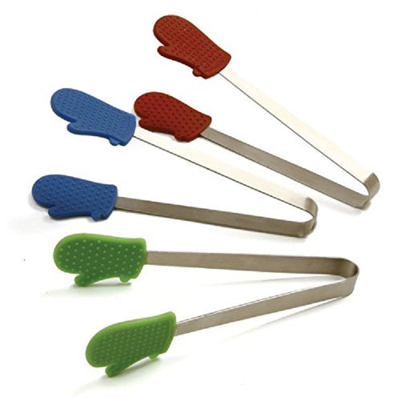 NORPRO Oven Mitt Mini Tongs, Variety of Color