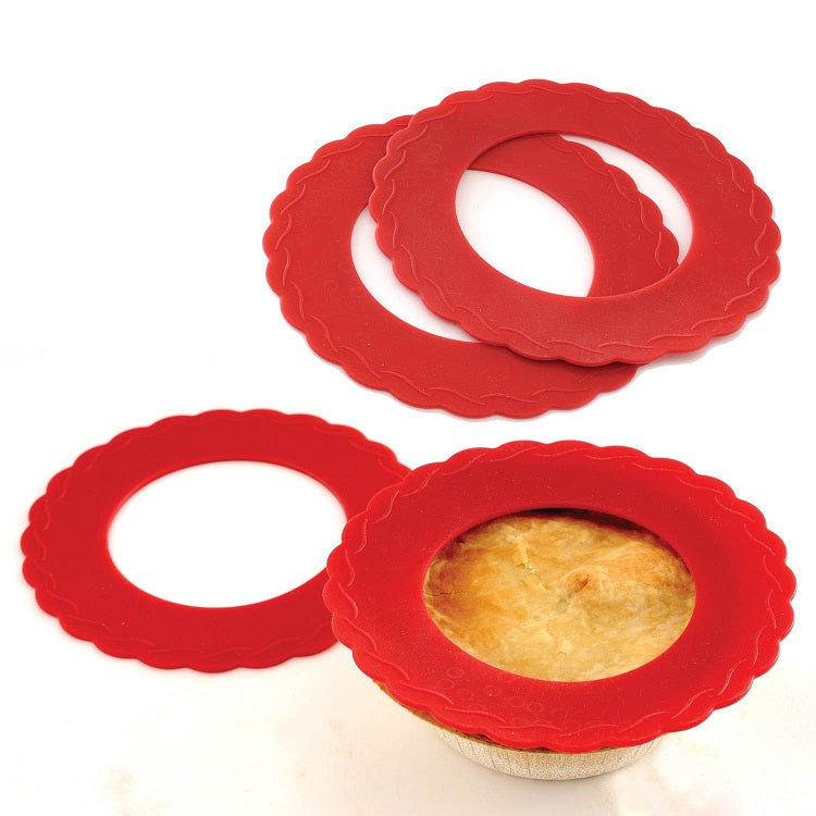 Norpro Mini Silicone Pie Pan Shields Set of 4