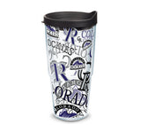 Tervis Tumblers-MLB Colorado Rockies All Over with Travel  Lid-24oz