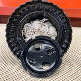 Vintage counter top cast iron string dispenser "Beehive" design 5" x 6.5"