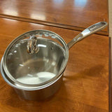 Chantal Stainless Steel Ceramic Coated Saucepan with Glass Lid - 2 Qt.