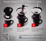 Melitta 1-Cup Pour-Over Coffee Brewing Cone - Red
