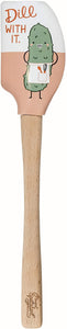 Tovolo Spectrum "Spatulart" "Dill With It" Silicone Wood Handled, 13"