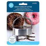 R&M International Stainless Steel Donut and Biscuit Cutter, 2 pc - 2.75"