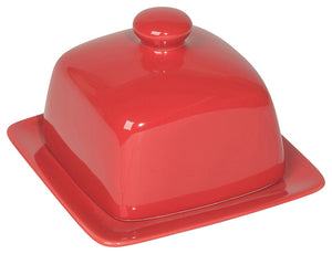 Now Designs Butter Dish, Red, 4" Square