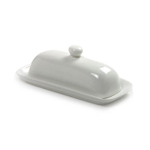 NORPRO Porcelain Butter Dish, White, 7 1/2"