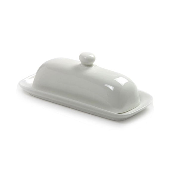 NORPRO Porcelain Butter Dish, White, 7 1/2