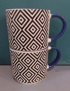 Now Design Mug Stacking Geo Blue