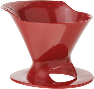 Melitta 1-Cup Pour-Over Coffee Brewing Cone - Red
