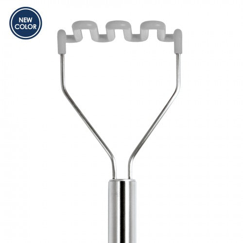 Tovolo Charcoal Silicone/Stainless Steel Potato Masher, 10