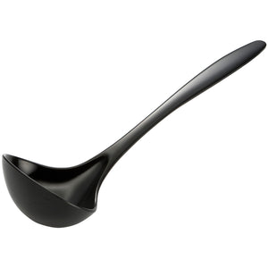 Gourmac Hutzler Melamine Soup Ladle, Black, 11"