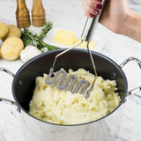Tovolo Charcoal Silicone/Stainless Steel Potato Masher, 10"