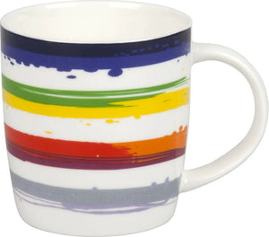Waechtersbach Ceramic Earthenware, "VIVA Rainbow Stripes" Mug