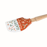 Tovolo Spectrum Spatulart "Let There Be Peas" Silicone Wood Handled Spatula, 13"