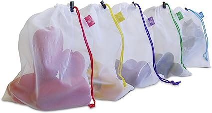 RSVP Produce Bags, 3 medium, 1 small,