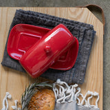 Now Design Stoneware Butter Dish, Red