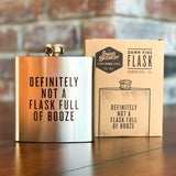 Swag Brewery - "Definitely Not a Flask Full of Booze", 6oz Steel Flask
