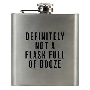 Swag Brewery - "Definitely Not a Flask Full of Booze", 6oz Steel Flask