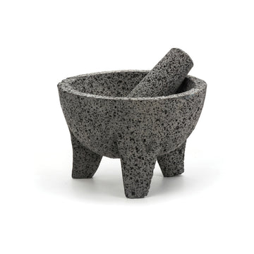 RSVP Authentic Mexican Molcajete, Made of Natural Volcanic Stone, 8.5