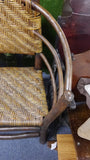 Antique "Old Hickory" Hoop Settee, woven seat & back. 48 x 21 x 34"