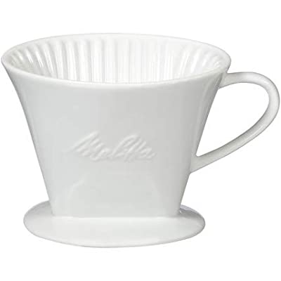 Melitta 1-Cup #2 Porcelain Pour-Over Cone Coffeemaker - White