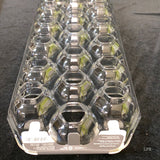 Spectrum HEXA Refrigerator Egg Bin, holds 18 eggs, clear plastic, 13" x 6"