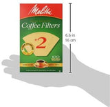 Melitta #2 Cone Filter Paper Natural Brown - 40 Count