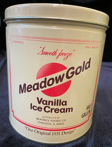 Vintage Meadow Gold Vanilla Ice Cream half gallon collectible