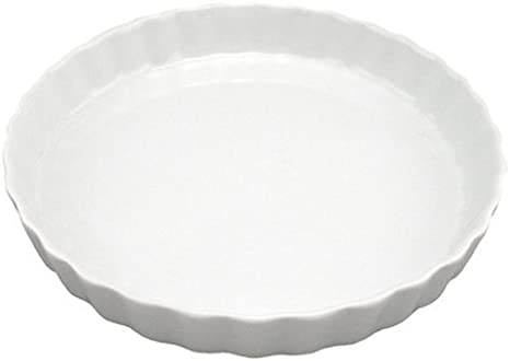BIA Round 1 Qt. Quiche Dish - White, 10x10x1.5