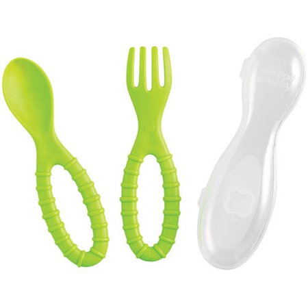 Mastrad Baby Lil' Fork and Spoon Set-Green