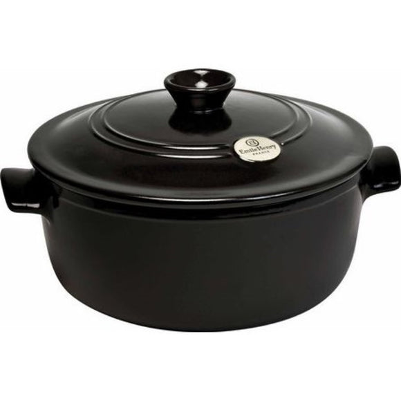 Emile Henry Dutch Oven/Stew Pot 4.2 Qt-Charcoal