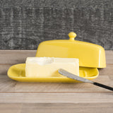 Now Designs Stoneware Butter Dish, Lemon