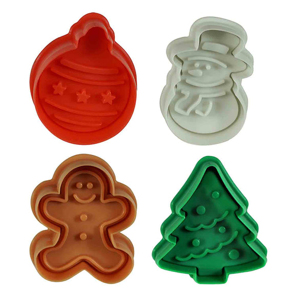 R&M International Cookie Cutter Design Stamps - Small Christmas Decoration