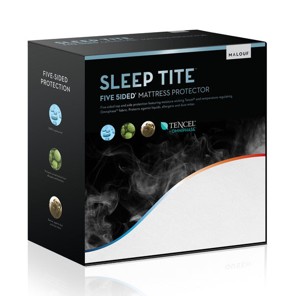 Malouf Sleep Tite Five 5ided Omniphase and Tencel Mattress Protector - King