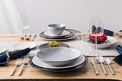 Fortessa Dinnerware - STN Heirloom Charcoal Coupe Pasta Bowl 9