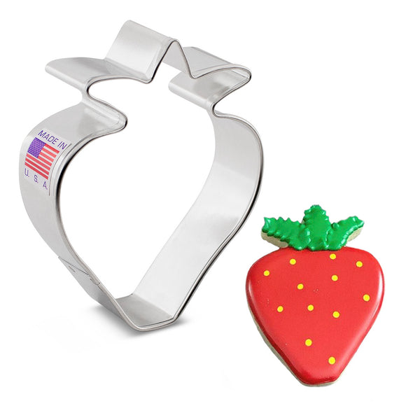 Ann Clark Stainless Steel Cookie Cutter - Strawberry (large)