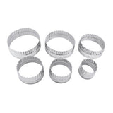 R&M International Double Sided / Fluted & Round Biscuit Cutters, 6 pc.