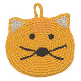 Now Design Animal Tawashi Scrubbers-Calvin Cat-Set of 2