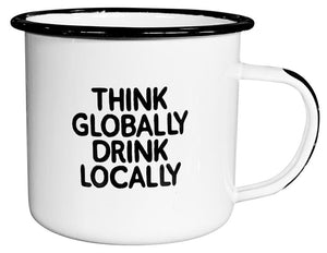 Swag Brewery- Think Globally Drink Locally Enamel Mug